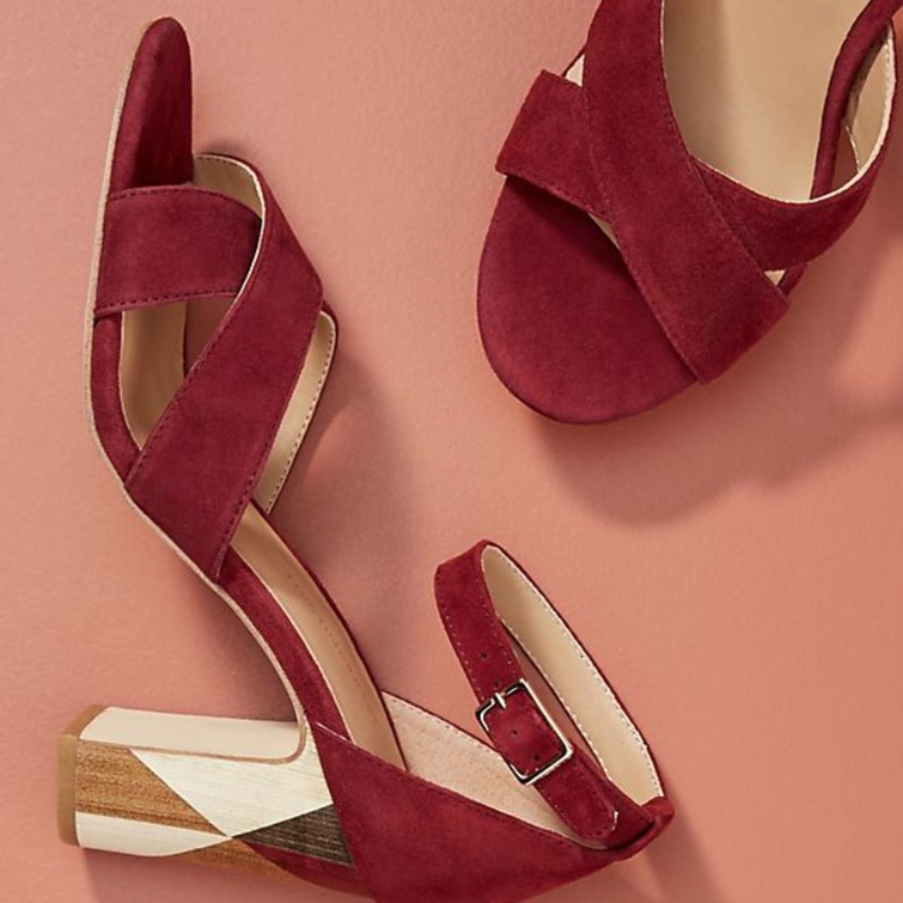 Anthropologie women heel sandals